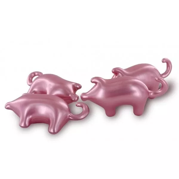 Boîte de 6 perles de bain cochon parfum rose