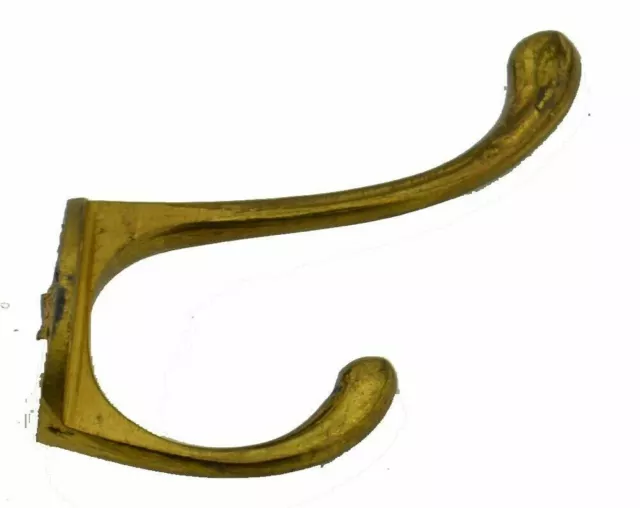 Brass Coated Hook Hanger Double Hook Wall Hanging Hardware Coat Rack Robe Towel