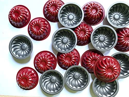 CULIMI Mini Backform Gugelhupf - Tarteform Klein - 20 Stück 5 cm Tartelette Förm