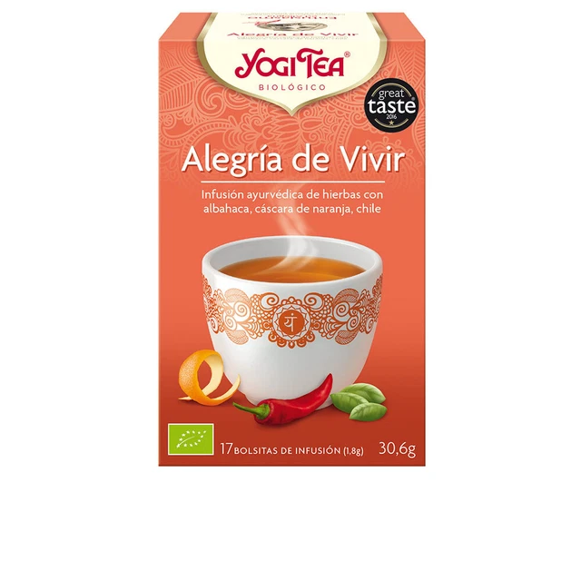 Nutrition Yogi Tea unisex ALEGRÍA DE VIVIR infusión 17 x 1,8 gr