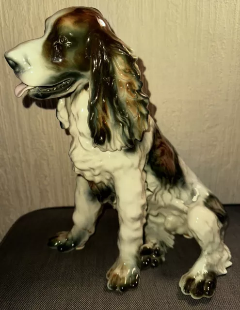 Hollohaza Hungary Porzellan Figur Hund Setter 10367 Vintage