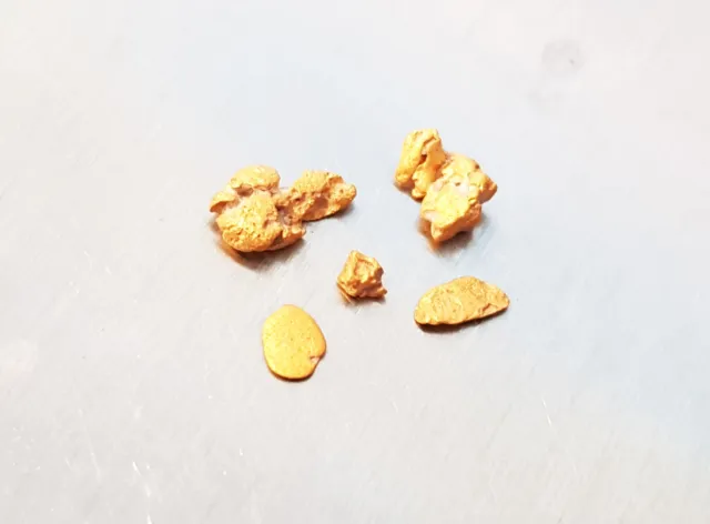 Australian Natural Gold Nuggets 4 pieces - 0.35 grams total.