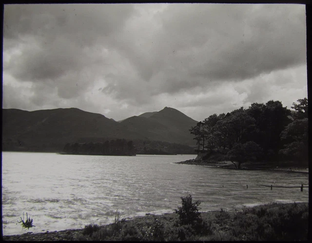 Glas Magic Laterne Rutsche SONNENLICHT BROOMHILL POINT C1890 FOTO DERWENT WATER