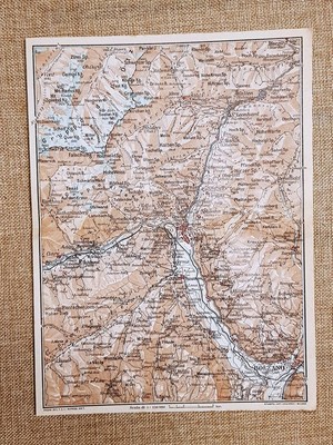 Carta o cartina del 1920 Kastelruth Gruppo Sella Bolzano Trentino-Alto Adige TCI 