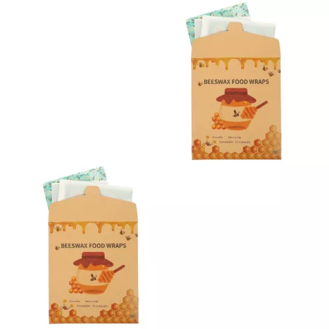 6 Pcs Sandwich Packaging Wraps Beeswax Bread Bag Lunch Boxes Kids Plastic