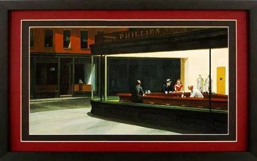 Night Hawks di Edward Hopper scena da pranzo personalizzata incorniciata stampa di migliore qualità 35x2