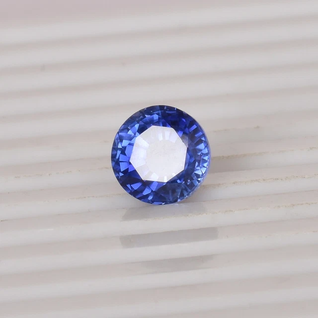 9 x 9mm Naturel Ceylan Bleuet Bleu Saphir Rond Coupe AAA Certifié Pierre