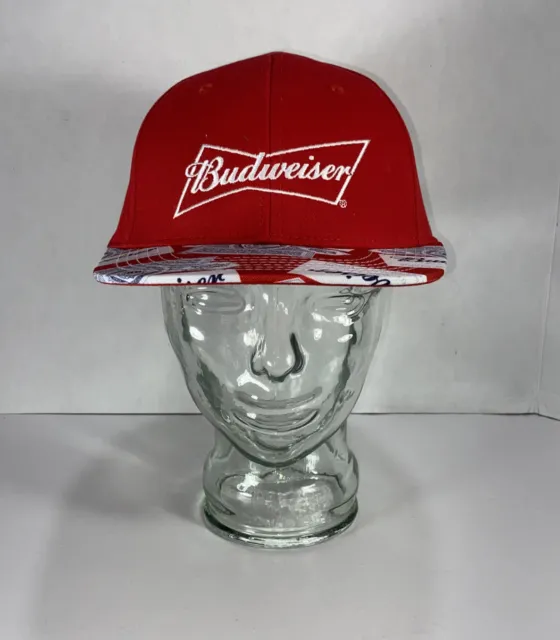 BUDWEISER BASEBALL HAT Mens Red Adjustable SnapBack Beer Logo Cap $16. ...