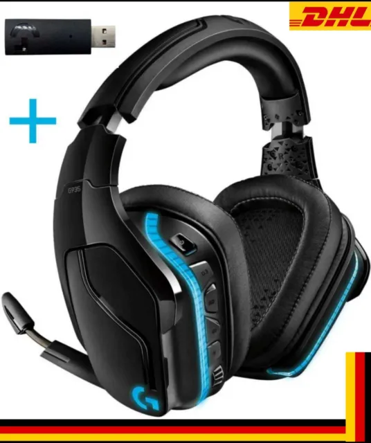 Logitech G935 kabelloses 7.1 Gaming-Headset LIGHTSYNC RGB Mit USB-Empfänger!