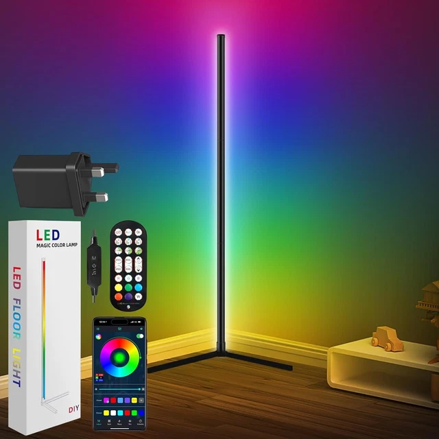 Led Lamp Html CORNER FLOOR LAMP, 165cm Smart RGB LED Lamp with App 165CM £47.69 ...
