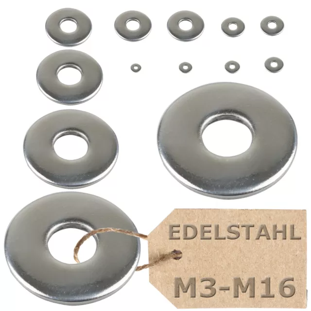 Edelstahl Unterlegscheiben/K-Scheiben M4/M5/M6/M8/M10/M12/M14  x20/25/30/35/40mm