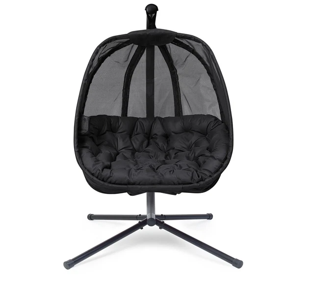 Korb Hängesessel + Kissen + Gestell Hängestuhl Lounge Hängekorb Schaukel Sessel.