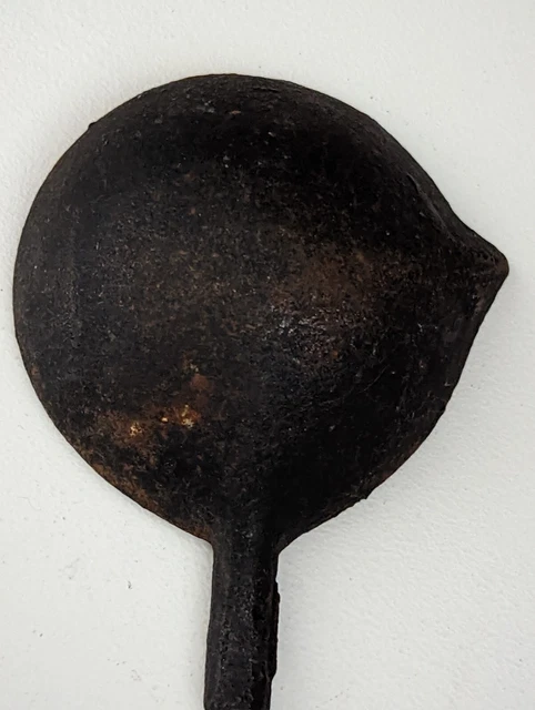 CAST IRON SPOON ANTIQUE 19TH CENTURY HAND FORGED Hanging Hook 3