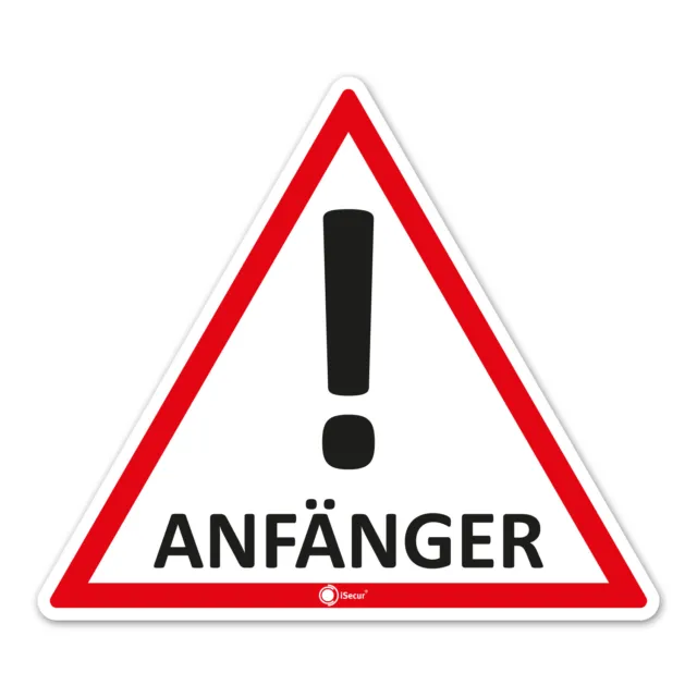 Auto-Magnet-Schild Anfänger I 12,6 x 11 cm Vorsicht Achtung Fahranfänger hin_291