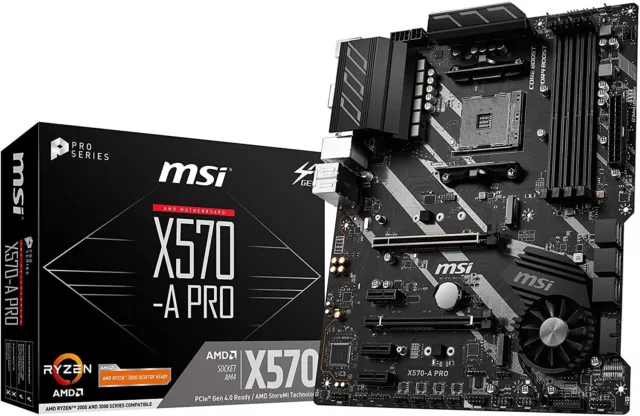 MSI X570-A Pro Mainboard AMD Ryzen X570 Sockel AM4 ATX USB-C 2x Turbo M.2