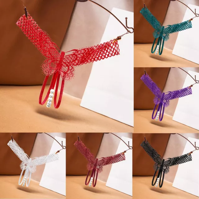 Women's Low Waist Butterfly Embroidery Briefs Solid Color Underwear Men 3xl
