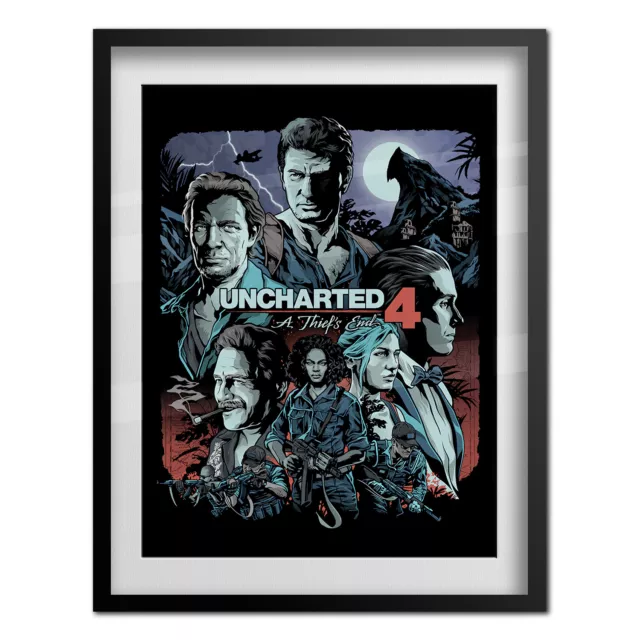 Uncharted 4 Game Poster - Characters Exclusive Collage Art - High Quality Prints 2