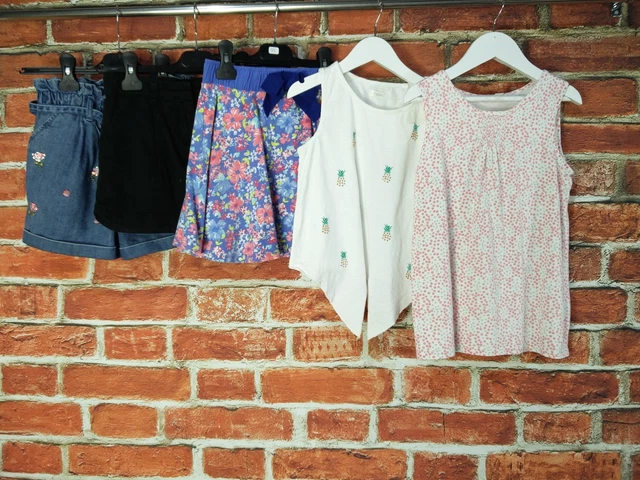 Girls Bundle Aged 7-8 Years Next White Company Vest Top Shorts Skirt Set 128Cm
