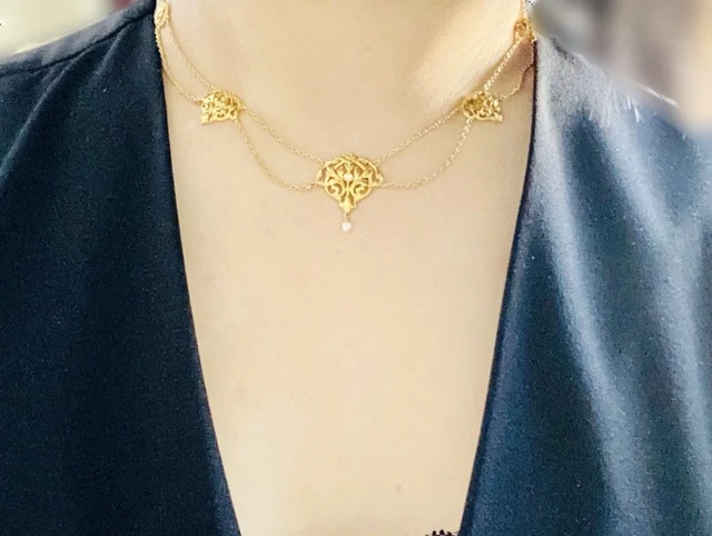 BELLE CHAÎNE MAILLE VENITIENNE en OR 18K 750/1000 / Pour jeune fille Lg