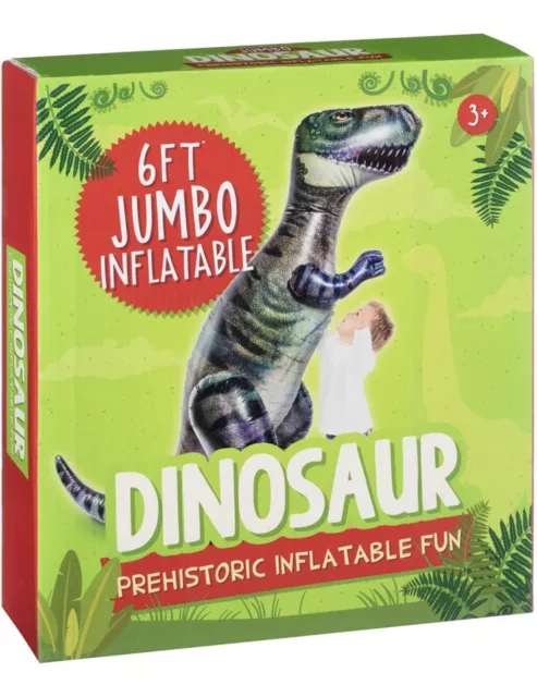 6ft Jumbo Inflatable Dinosaur Prehistoric Inflatable Fun At Home Ideal Kids Gift