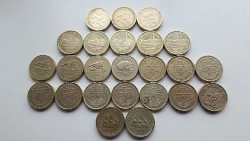 £1 ONE POUND COINS. iSLE OF MAN, GIBRALTAR, GUERNSEY, JERSEY