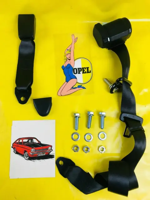 NEU NACHRÜSTSATZ für 3 Punkt Sicherheitsgurt Anschnallgurt hinten Opel Kadett C