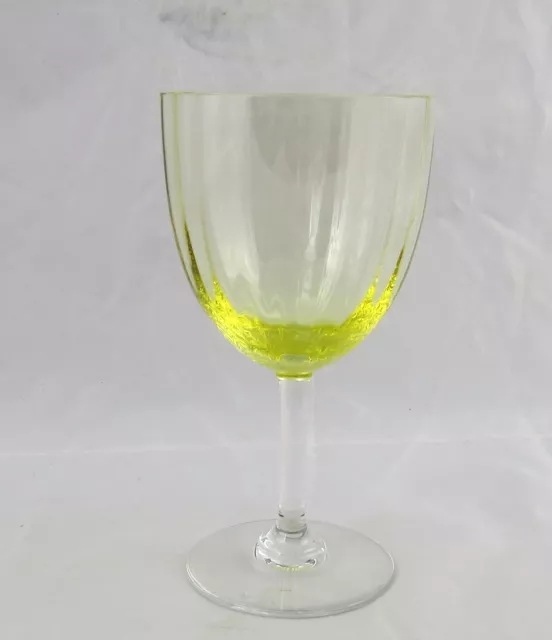 Baccarat Crystal Aquarelle Yellow Jaune Wine Water Glass 6-1/8" France Multiple