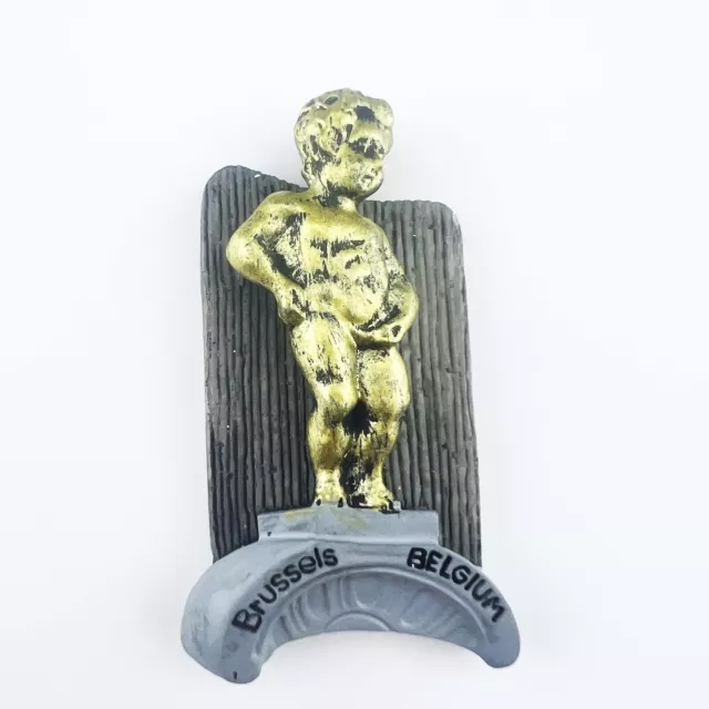 Belgium Brussels Travel Souvenir Gift Hand-Carved Manneken Pis Fridge Magnet