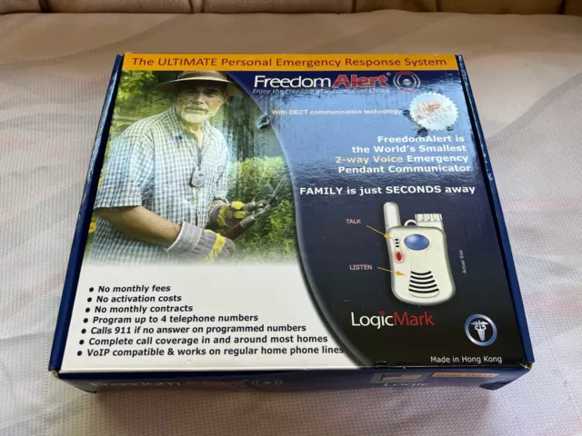 Colgante de emergencia de voz de 2 vías LogicMark Freedom Alert 35511
