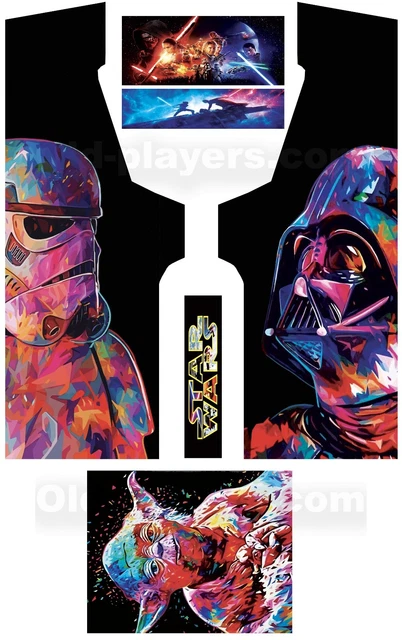 Stickers Star Wars Modèle 12 Pour Borne D'Arcade - PM88 - Fabrication Française