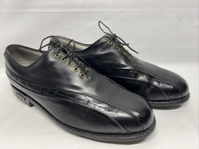 FOOTJOY CLASSICS DRY Premiere Mens Golf Shoes 50756 Black Lizard 10.5 C ...