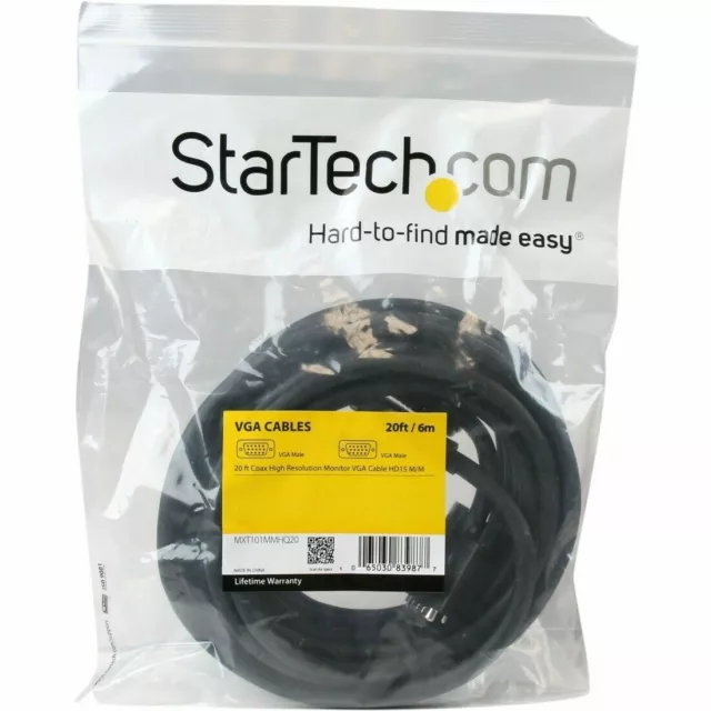 StarTech.com 20' VGA High Resolution Monitor Cable - Male / Male (M/M)