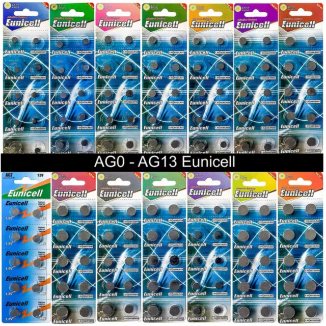 Eunicell AG cells 0 1 2 3 4 5 6 7 8 9 10 12 13 BATTERIES MULTIPLE QTY AG5 AG7