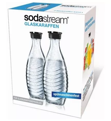 Sodastream Glaskaraffe Duo-Pack 0,6 Ltr., für Penguin- und Crystal-Sprudler 2