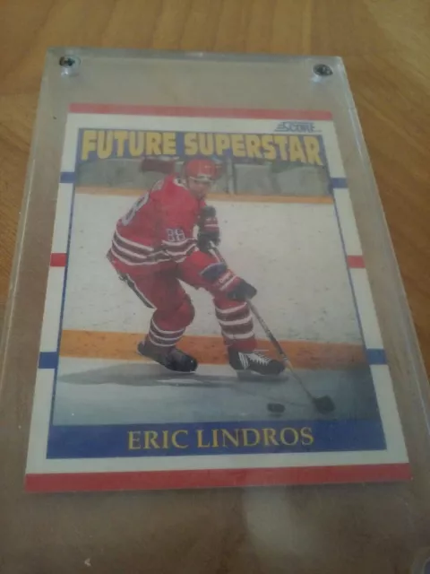 1990-91 ERIC LINDROS RC #440 SCORE AMERICAN ROOKIE FUTURE SUPERSTAR hockey card