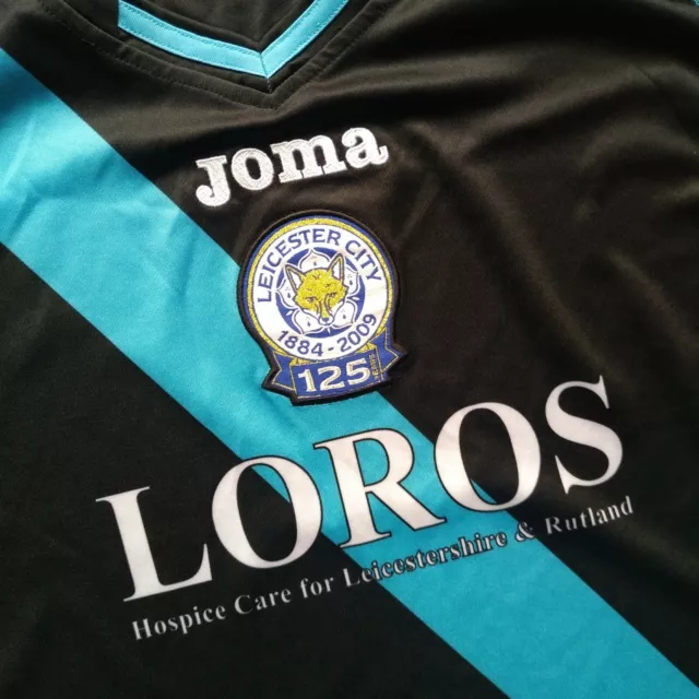 Leicester City Jersey Away football shirt 2009 - 2010 Black Joma Trikot Young XL 3