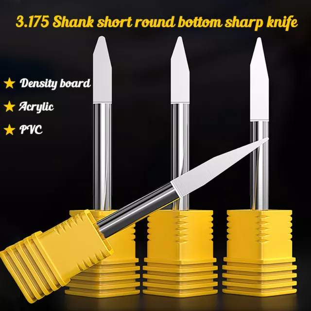 Carbide V Shape Router Bit 3.175mm Milling Cutter CNC engraving Relief Tool