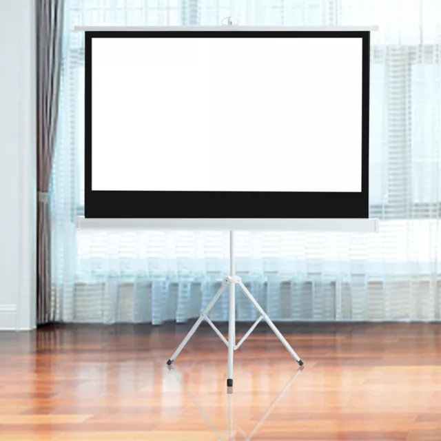 Fabric-Matte White Tripod Projector Screen HD Home Cinema Projector Screen