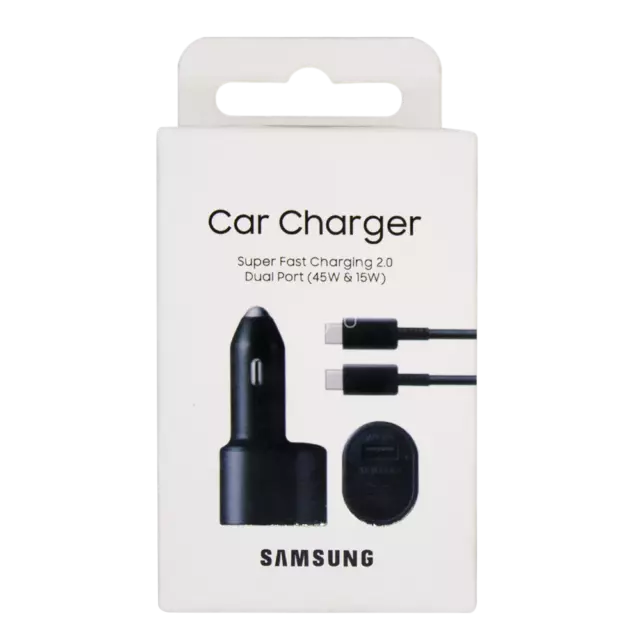 Samsung Adapter 45W Schnellladegerät Autoladegerät Dual Port USB-C PD Charger