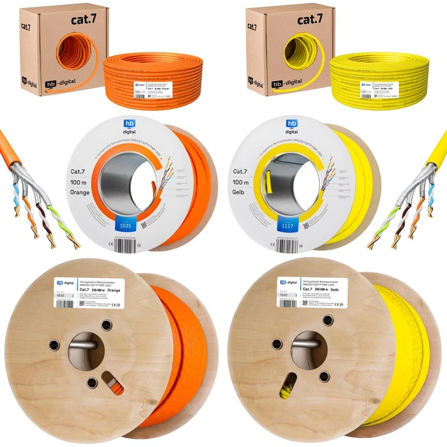CAT 7 S/FTP - PIMF LAN Netzwerkkabel Verlegekabel Installationskabel Datenkabel