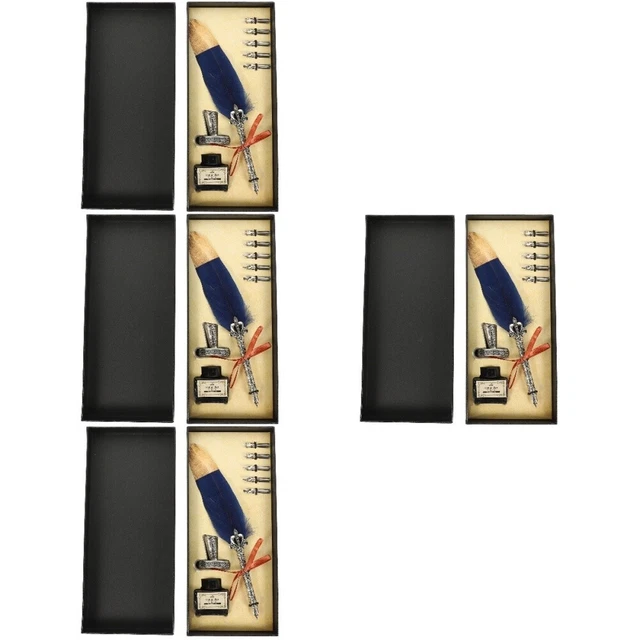 4 juegos Vintage Quill Pluma Pluma Praxis Pluma Pluma Pluma Pluma Pluma Pluma