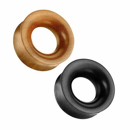 Chic-Net Holz Flesh Tunnel - Eisenholz Tribal Design 4-25mm