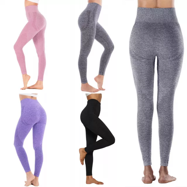 Women High Waisted Seamless Yoga Leggings Hip Lifting Workout Pants for Exercise