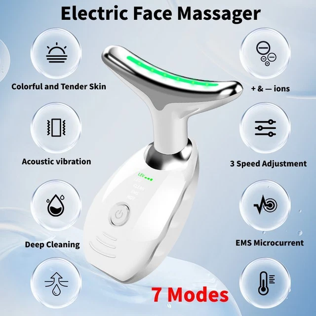 7 Colors Photon Facial LED Mask Red Light Therapy Anti Aging Face Neck Beauty Mask Relaxation Treatment Anti-Wrinkle Skin Care
