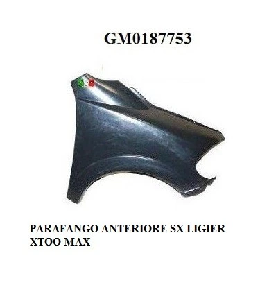 Parafango Anteriore Sinistro Per Ligier X-TOO R/S/RS/DUE E Microcar Cargo, In ABS, Grezzo Da Verniciare