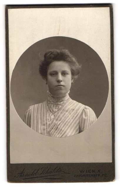 Fotografie Arnold Schalita, Wien, Favoritenstr. 112, Portrait brünettes Fräulei