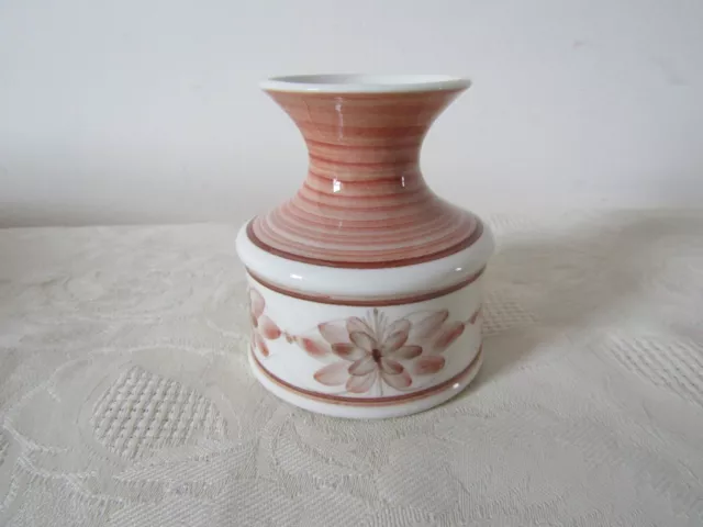 Vintage Jersey Pottery Posy Brown Floral Vase 8cm tall