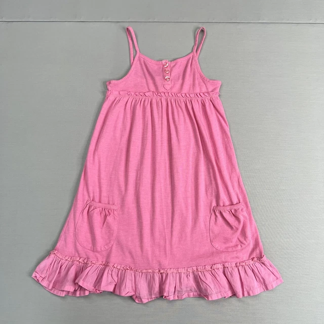 Abito Next età 6 anni bambina rosa cinturini fronzoli casual cinturini in cotone smoking