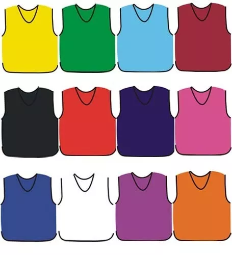 10 X Football Training Bibs Top Quality Football Netball Rugby Hockey Cricket