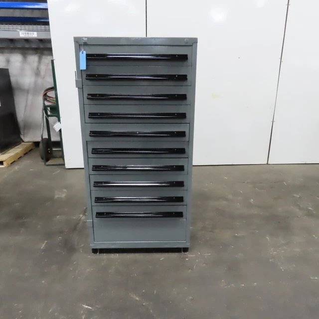 30" x 28" x 64" 11 Drawer Lyon Style Small Parts Tool Storage Drawer Cabinet